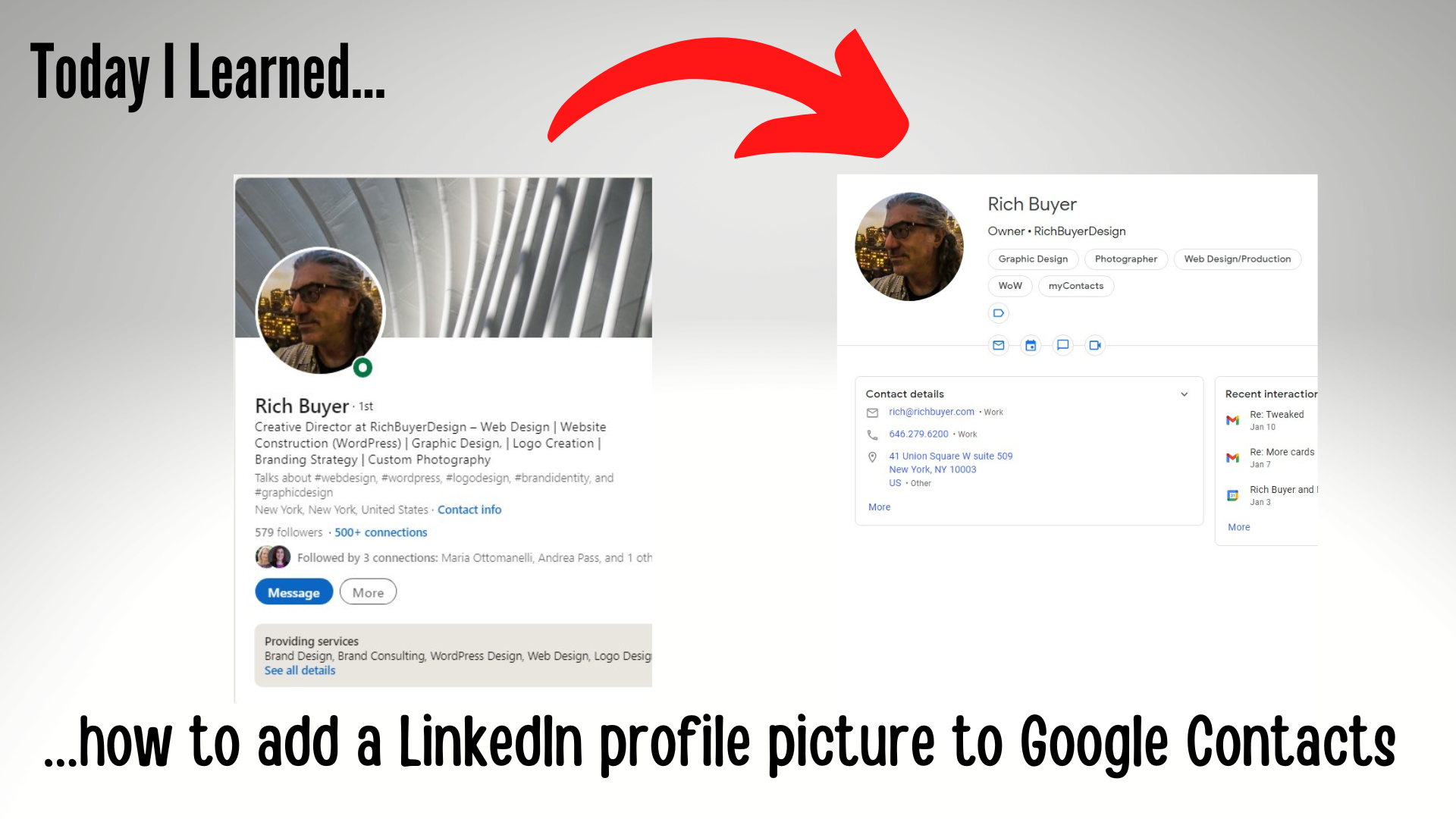 How to Add a LinkedIn Profile Picture to Google Contacts